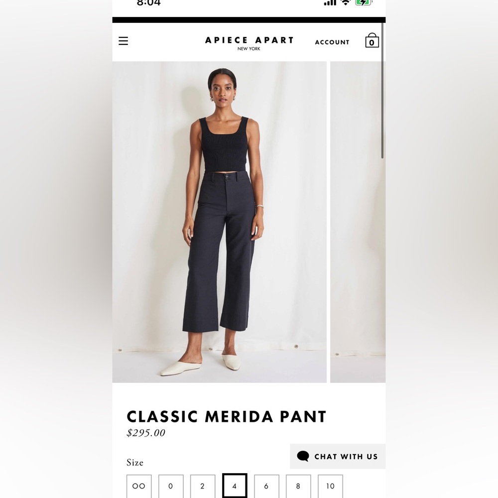 Classic Merida Pants - Apiece Apart - Size 4